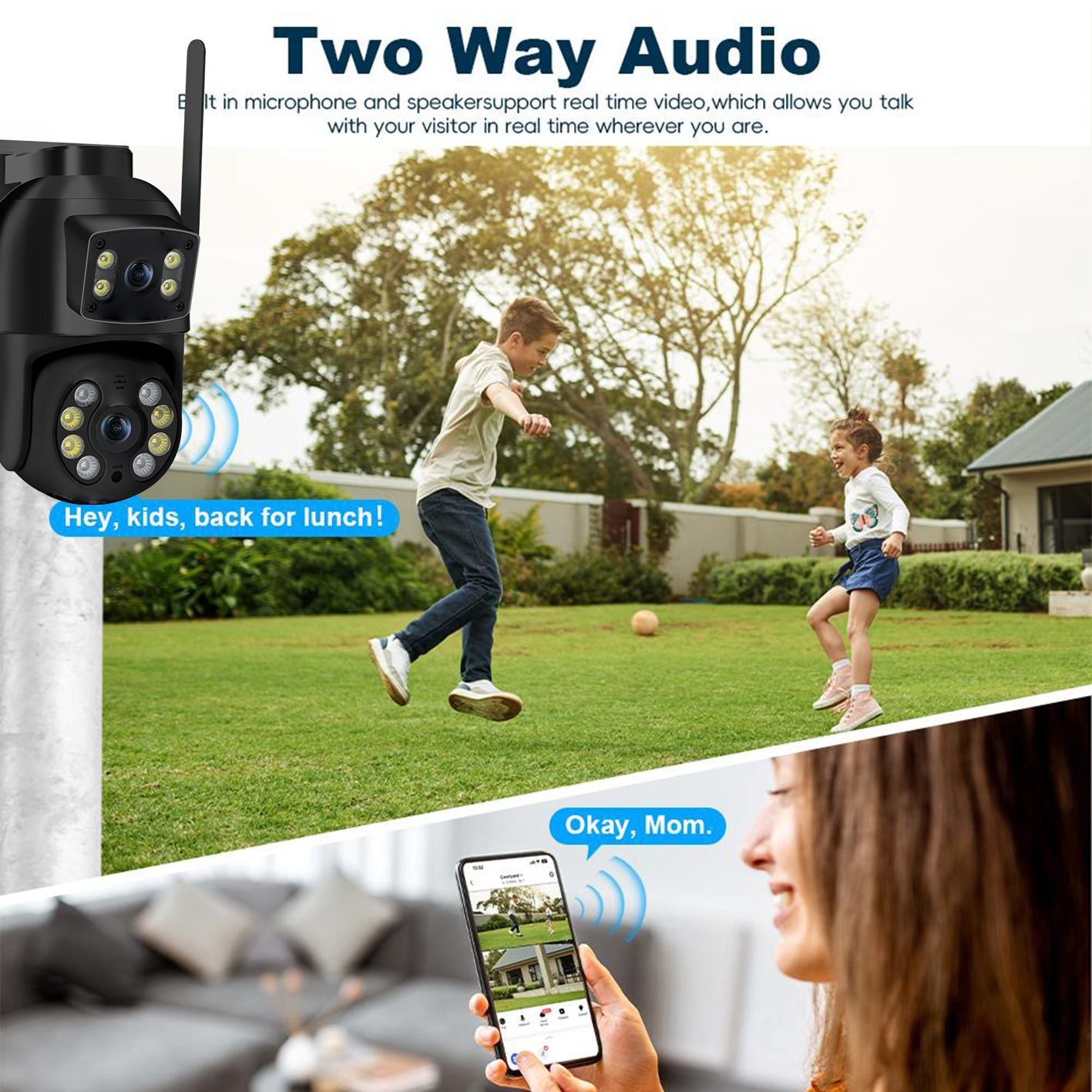 360� Panoramic WiFi Security Camera | Waterproof Protection
